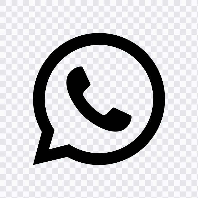 WhatsApp black logo PNG