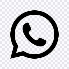 WhatsApp black logo PNG