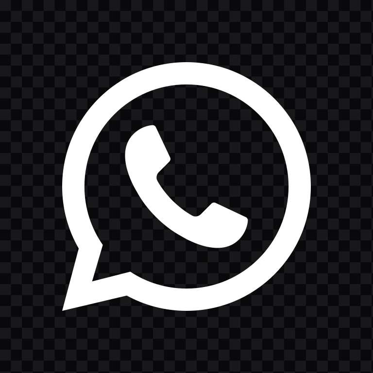 WhatsApp white logo PNG
