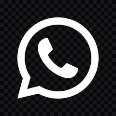 WhatsApp white logo PNG