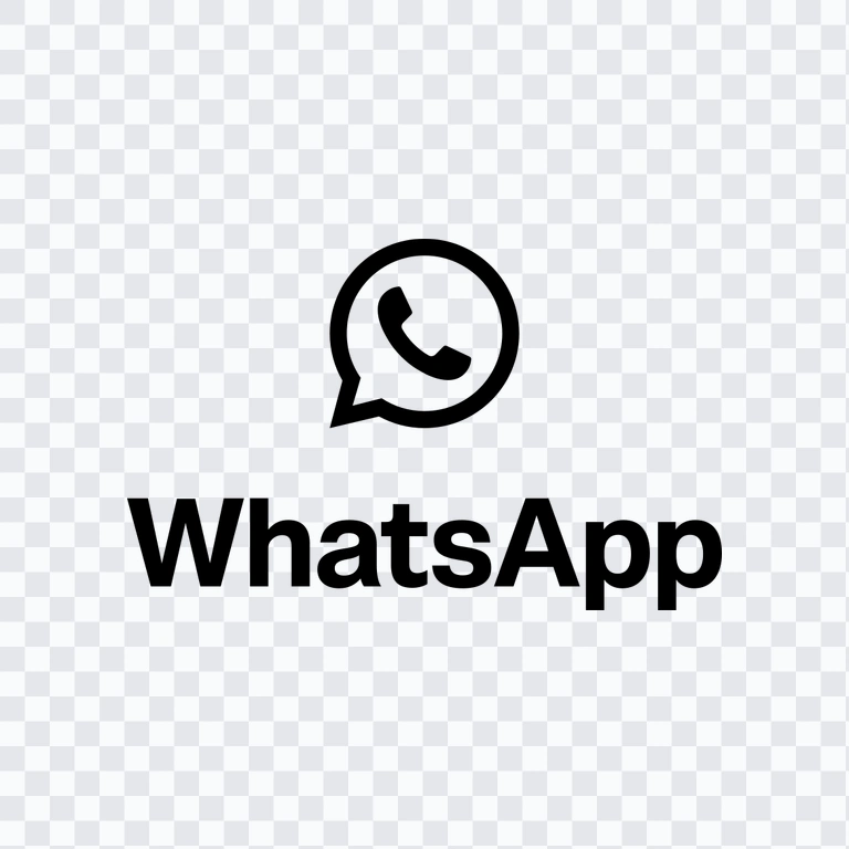 WhatsApp black logo PNG