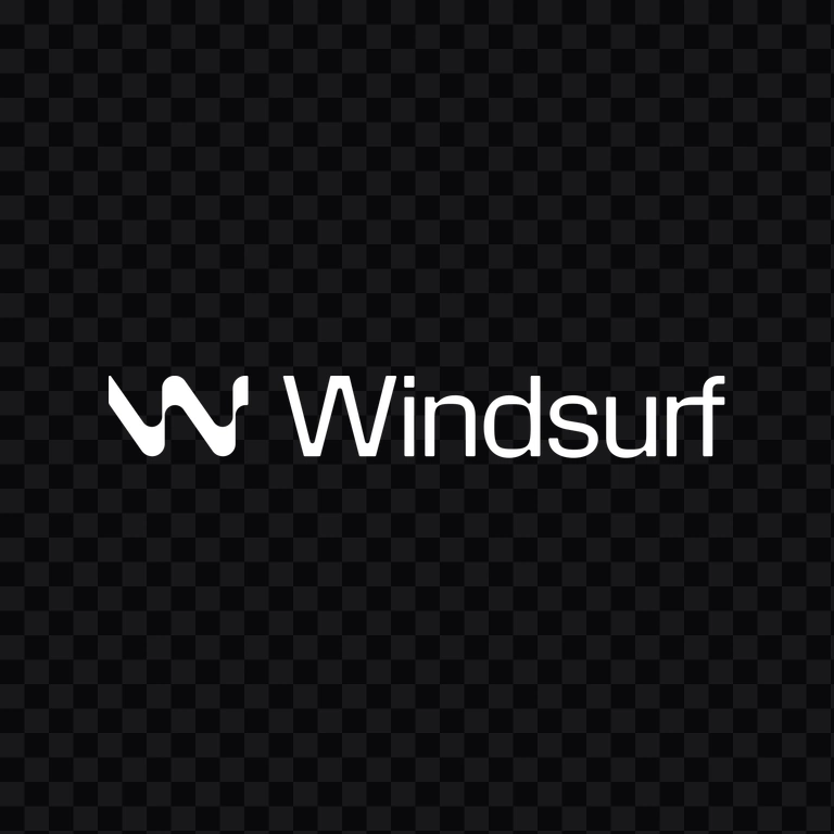 Windsurf white logo PNG