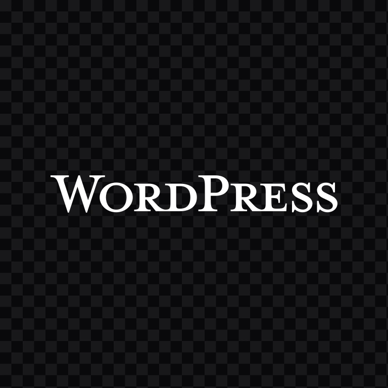 WordPress white wordmark SVG
