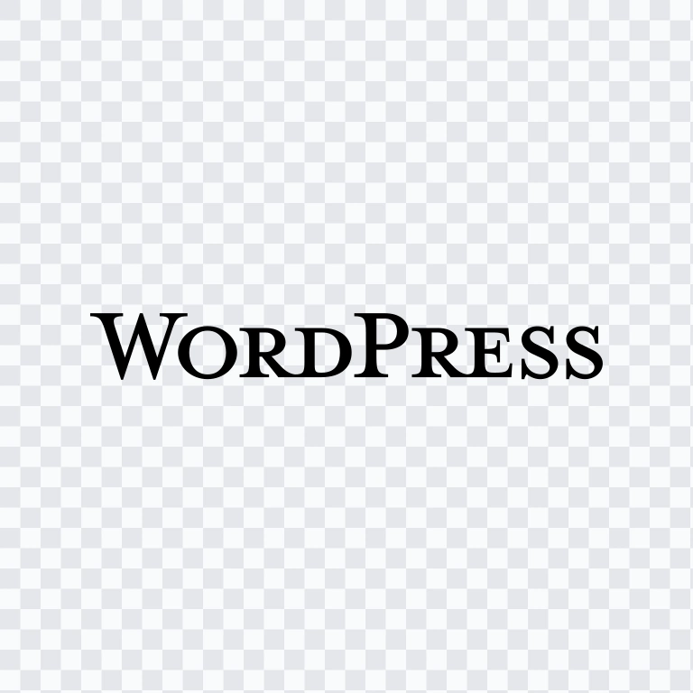 WordPress black wordmark SVG