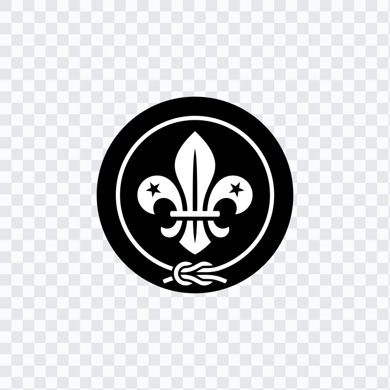 World Scout Emblem (WOSM) Black logo